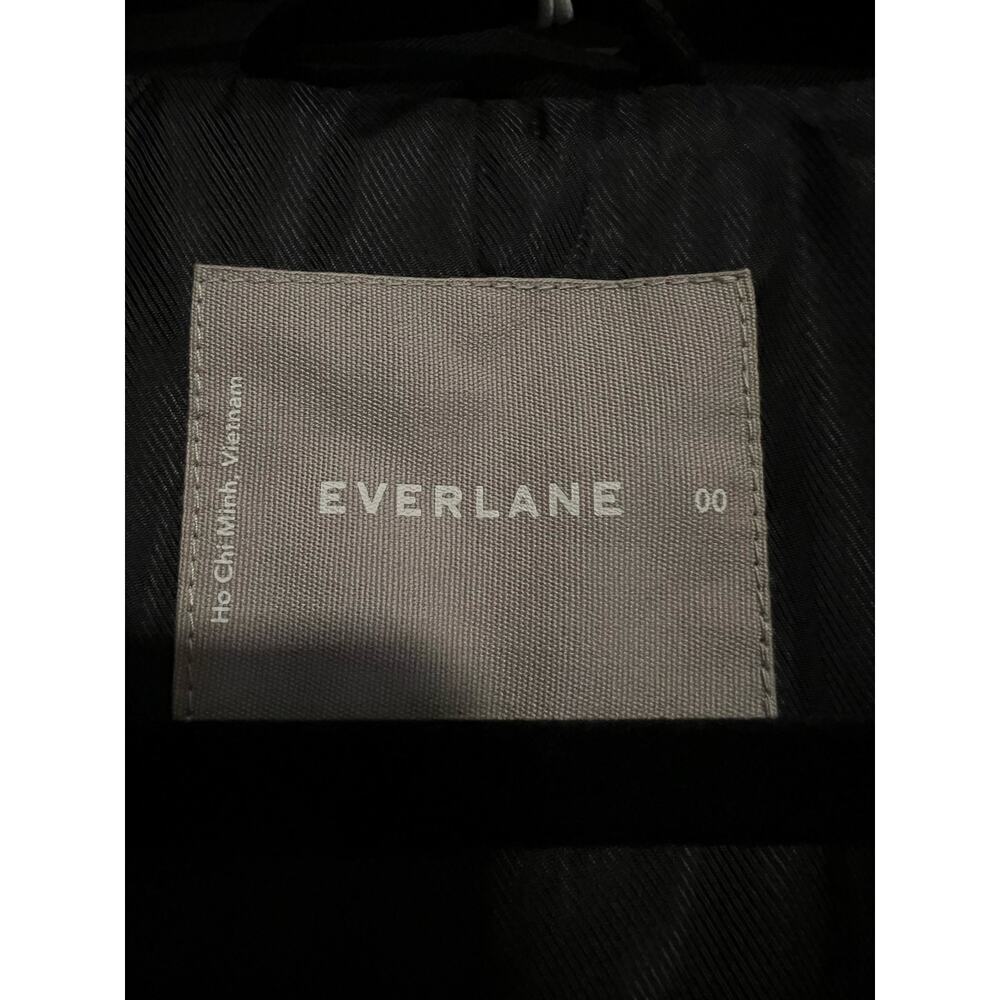 NWT Everlane Women's The ’80s Italian Wool Blazer Jacket Minimalist Black SZ 00 - Picture 8 of 11